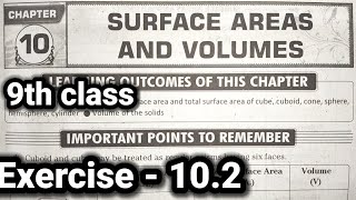 9th class  Maths  10Surface Areas And Volumes chapter  Exercise  102  All sums and problems [upl. by Sima]