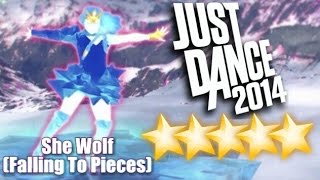 5☆ Stars  She Wolf  Falling To Pieces   Just Dance 2014  Wii U [upl. by Datha]