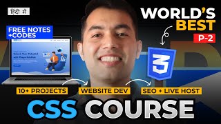 CSS Complete Tutorial in Hindi🔥10 Animated Projects  Mega Responsive Website  P2 [upl. by Driskill]