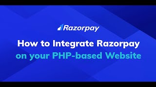 Integrate PHP Website with Razorpay Payment Gateway [upl. by Adnavoj]