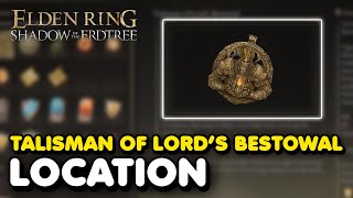 Elden Ring DLC  Talisman of Lords Bestowal Location Increases Poise After Using a Flask [upl. by Eiramadnil]