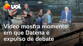 Datena x Pablo Marçal Vídeo mostra momento em que Datena é expulso de debate após cadeirada ao vivo [upl. by Eyar]