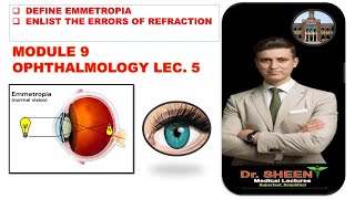 DEFINE EMMETROPIA ENLIST THE ERRORS OF REFRACTION [upl. by Ubald852]