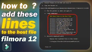 Add these lines to the host file  Filmora Host File  Host File Filmora [upl. by Kidder589]