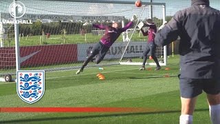 Agility practice with Englands goalkeepers Extended  Inside training [upl. by Hinkle14]