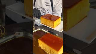 CRAZY Square Shaped Creme Caramel Slicing HACK Goes VIRAL pudding sweet shorts [upl. by Abdul]