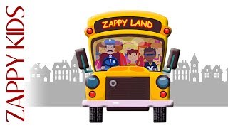 WHEELS ON THE BUS Nursery Rhymes COMPILATION Of Childrens Songs From Zappy Kids TV [upl. by Shelman]