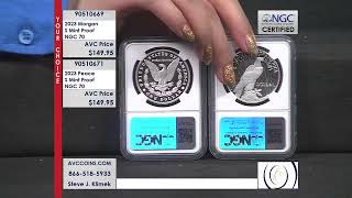 2023 Morgan  Peace Silver Dollar  S Proof  NGC 70 Standard [upl. by Ahcsropal6]