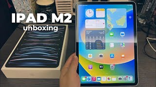 Apple iPad Pro 11” inch 2022 4th Generation with M2 chip Unboxing  First Boot Up Silver [upl. by Frayne]