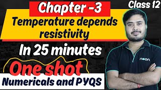 temperature dependence of resistivity class 12 physics  current electricity one shot [upl. by Jamima]