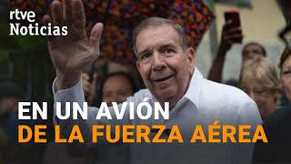 EDMUNDO GONZÁLEZ El OPOSITOR abandona VENEZUELA y VIAJA a ESPAÑA tras recibir ASILO POLÍTICO  RTVE [upl. by Znieh]