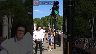 How do STRANGERS REACT to an ELVIS PRESLEY IMPERSONATOR on the STREET shorts reaction elvis kin [upl. by Roban]