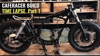 CAFE RACER BUILD｜TIME LAPSE Part 1｜YAMAHA SR400 [upl. by Yblok]