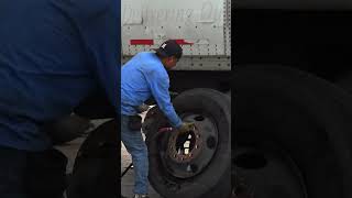 Trailer Tire Replacement 🔥💪🏽 shortsvideo shorts otr semitruck trucking tiremaintenance [upl. by Aline]