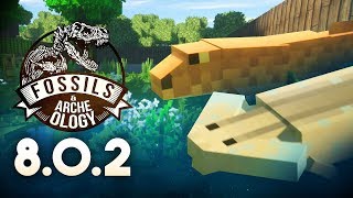 PREHISTORIC AMPHIBIANS Two NEW Creatures Added  Fossils amp Archeology Minecraft Mod [upl. by Sualk]