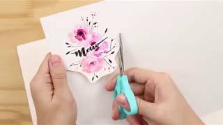 Flores em aquarela com caneta brush [upl. by Arraes]