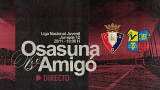 C A Osasuna vs Amigó  Juvenil Liga Nacional  Jornada 12  Club Atlético Osasuna [upl. by Liane]