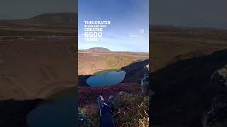 Kerid Crater in Iceland is a different planet 🤩🤯😱 travelshorts iceland crater [upl. by Nedah664]