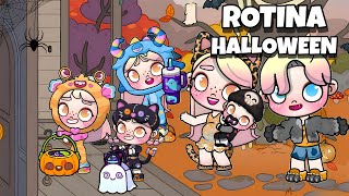 ROTINA NOITE DE HALLOWEEN 🎃 🌙  AVATAR WORLD ROTINAS E HISTÓRIAS [upl. by Adlen]