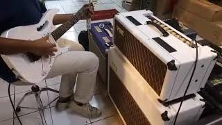 VOX AC15CH  V212C vs Ibanez JEMjr WH  Indo [upl. by Rasmussen]