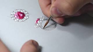 How to Design Jewellery the Traditional Way Using Gouache [upl. by Naesal]