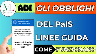 ASSEGNO DI INCLUSIONE adi ➜ GLI OBBLIGHI DEL PaIS [upl. by Garvin]