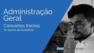 Administração Geral  Conceitos Iniciais  Os setores da sociedade [upl. by Titania]