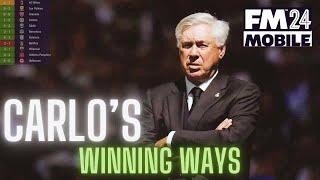 Carlo Ancelotti Tactic Real Madrid  FM Mobile 24 [upl. by Moffat]