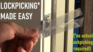 How to bypass a deadlatch  quotLockpickingquot made easy [upl. by Ecirtak356]