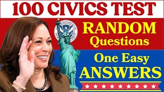 2024 Random 100 Civics Questions and Answers  US Citizenship Interview 2024  Slow Easy Answer [upl. by Bartholomeus]