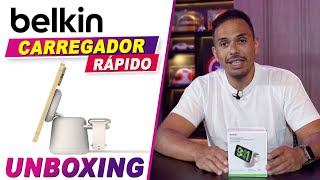 CARREGADOR RÁPIDO  Boost Charge Pro  BELKIN macmasi unboxing belkin [upl. by Rabaj]