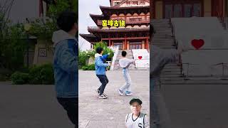 Best dancer with partner robot moves dance shuffledance funny trending viral [upl. by Xymenes702]