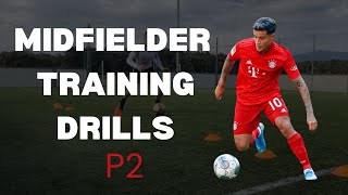 Midfielder Training Drills  How To Improve As A Midfielder P2 [upl. by Etnoel]