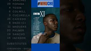 Sancho starting today vs West Ham  WHUCHE Starting XI  West ham Chelsea [upl. by Nannie]