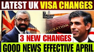 Good News Latest UK Visa Changes Effective April  New Immigration Rules by UKVI [upl. by Iztim]