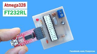 How to Uploading code to Atmega328p using FT232RL FTDI USB [upl. by Ayatnwahs]