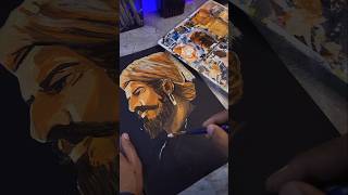 CHATRAPATI SHIVAJI MAHARAJ 🙏🏼🔥💖 acrylicpainting freehand hindu shorts [upl. by Ateikan]