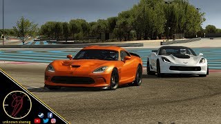 Chevrolet Corvette C7 Z06 vs SRT Viper TA at Paul Ricard  Assetto Corsa [upl. by Sairu]