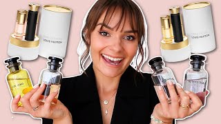 Reviewing My Louis Vuitton Perfume Collection are they worth it Travel Size VS Full Bottle [upl. by Chessa]