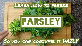 How to freeze PARSLEY and use it when needed quotSAME AS FRESHquot [upl. by Ame]