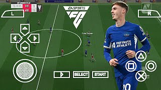 eFootball PES 2024 PPSSPP Patch EA Fc V4 Update Transfer New Call Name Best Graphics [upl. by Sy]