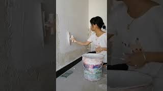 How to Prepare Tiles Wall ​ Wall paint​ Fast amp Beauty part 6216 [upl. by Favrot]