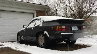 Porsche 924 TurboReally Cold Start [upl. by Aelc]