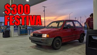 ROAD TRIPPING a 300 FORD FESTIVA [upl. by Anirahc650]