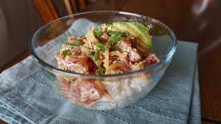 Spicy Poke Bowl Recipe Spicy Ahi Tuna [upl. by Tra]