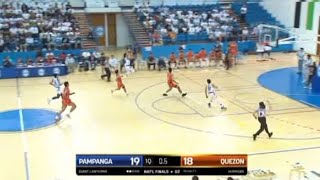 Kurt Reyson buzzer beater 3pointer to End 1Q  Pampanga vs Quezon MPBL NATIONAL FINALS GAME 2 [upl. by Nalid]