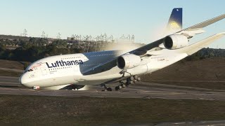 IMPOSSIBLE LANDING  Emirates Airbus a380  Calgary Intl airport [upl. by Elwyn]