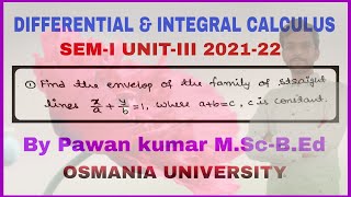 Finding Envelope of a given family of straight lines xa  yb c where abc c is a constant  OU [upl. by Cloe]