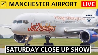 Super Saturday  Close Up Action from Manchester Airport  6 July [upl. by Naux]