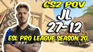 CS2 POV  NAVI jL 2712 vs Spirit Mirage  ESL Pro League Season 20 [upl. by Nylirek]